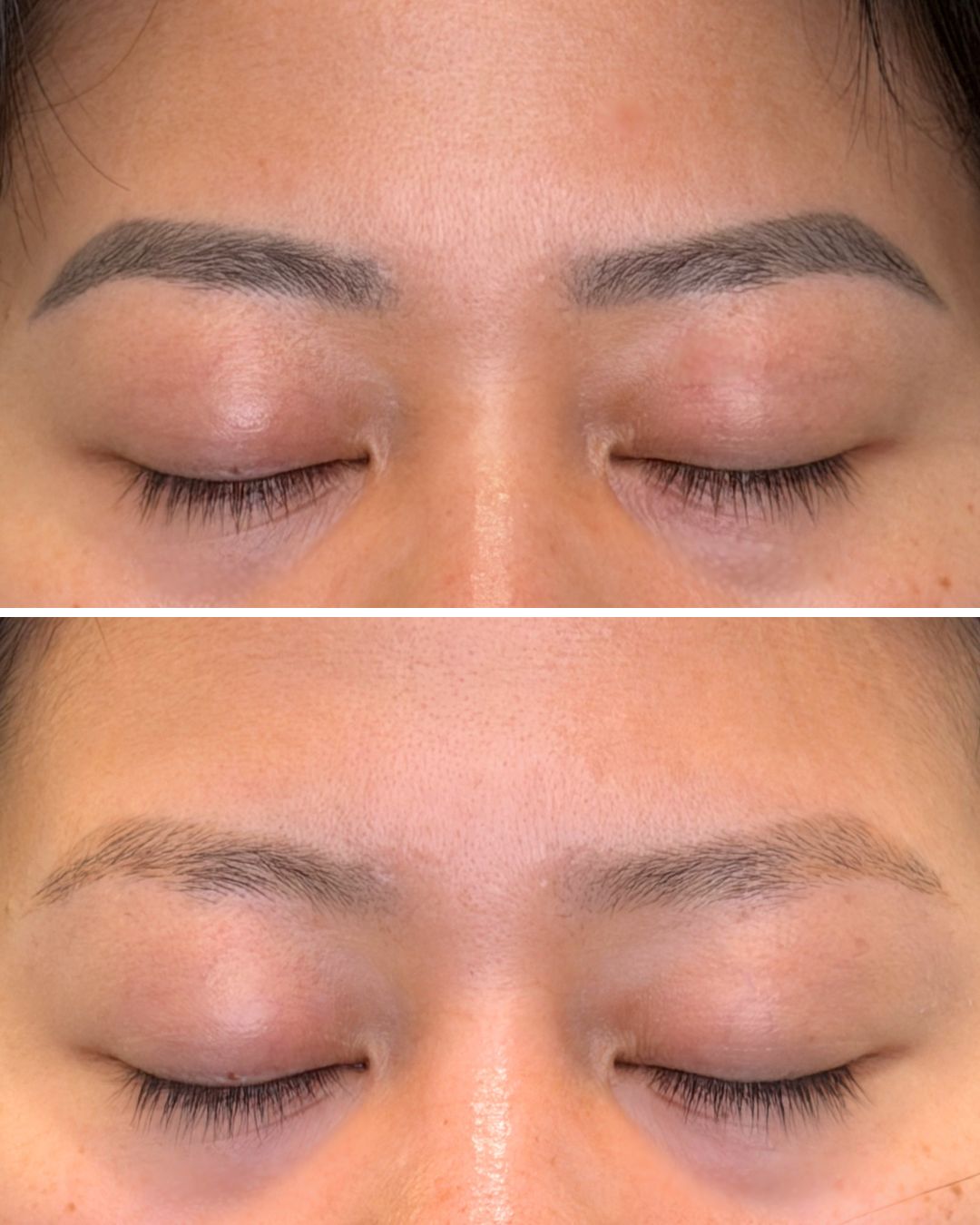 PMU brow pigment faded after one session.