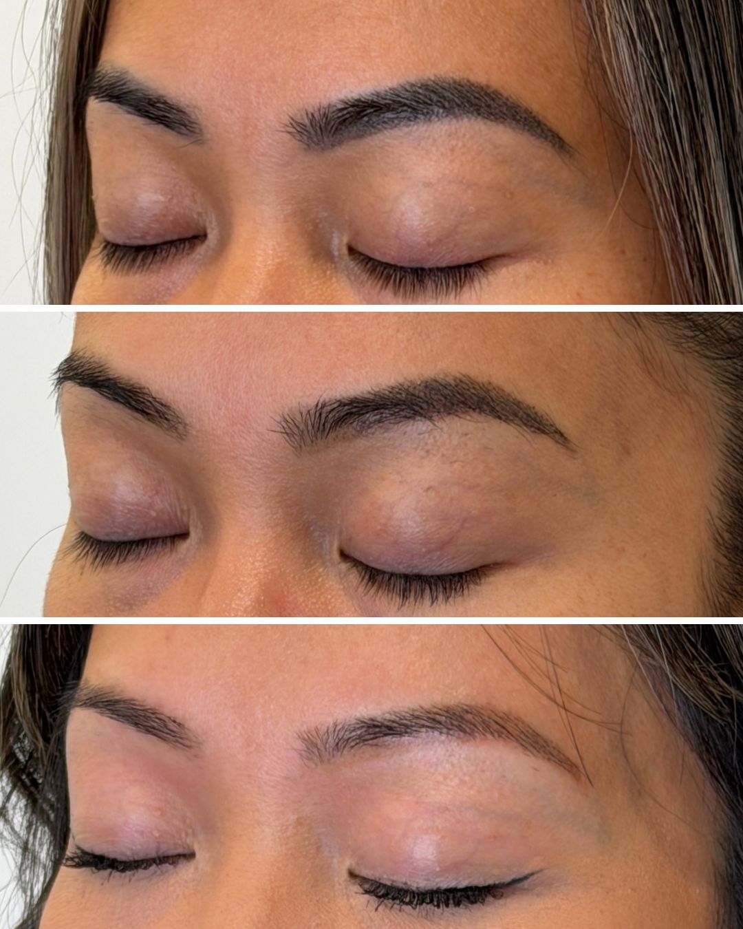 PMU pigment at the brow faded over two sessions.